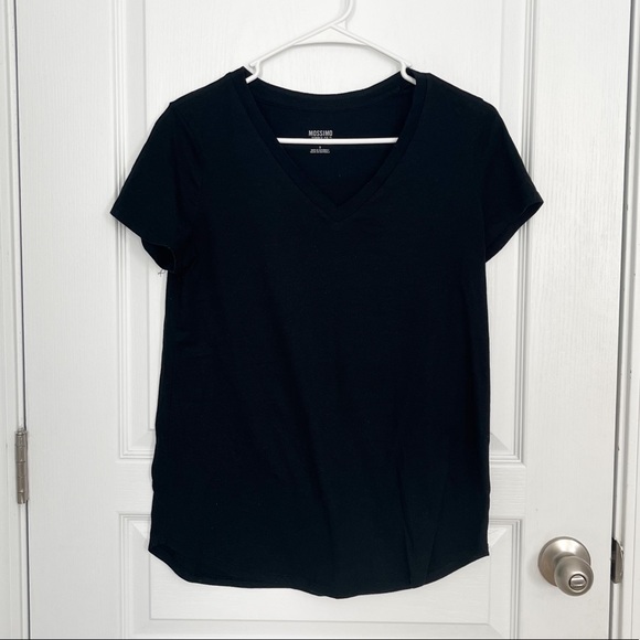 Mossimo Supply Co. Basic Solid V Neck Tee - Black - Picture 3 of 6